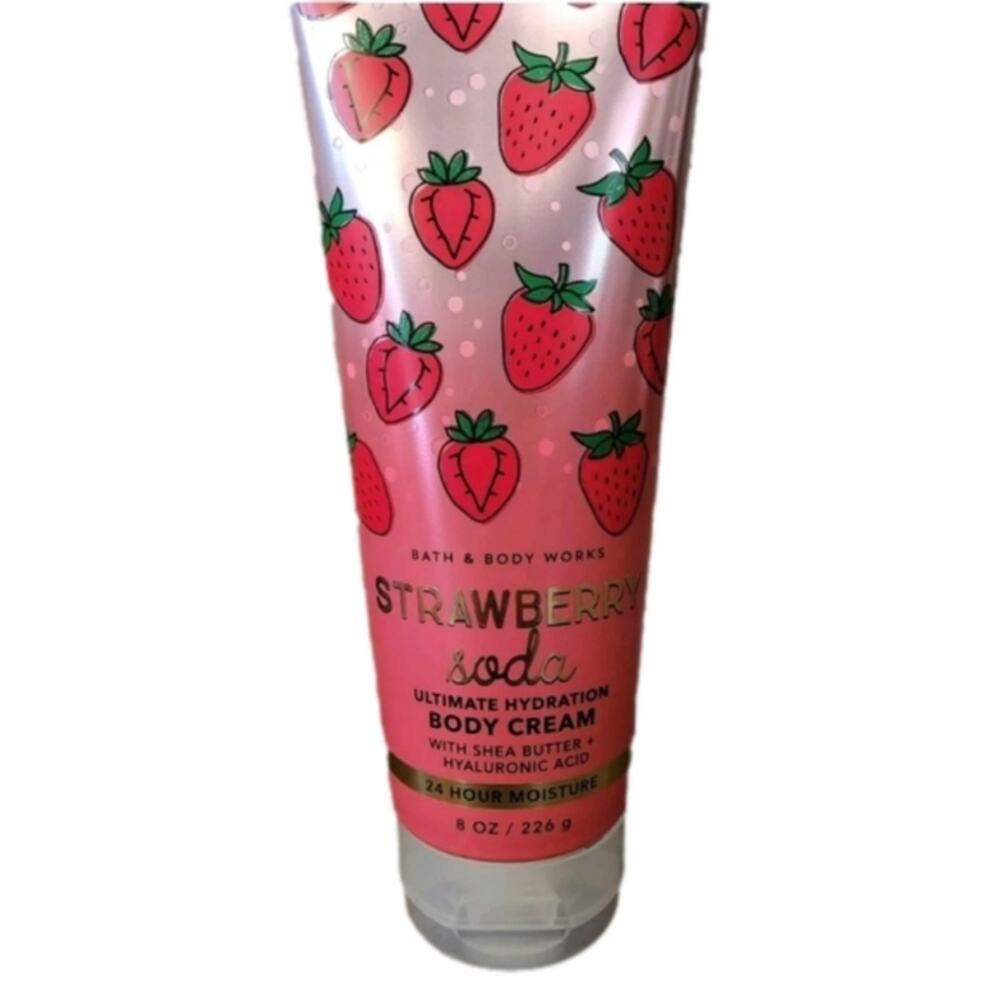 Bath & Body Works STRAWBERRY SODA Body Cream Only New